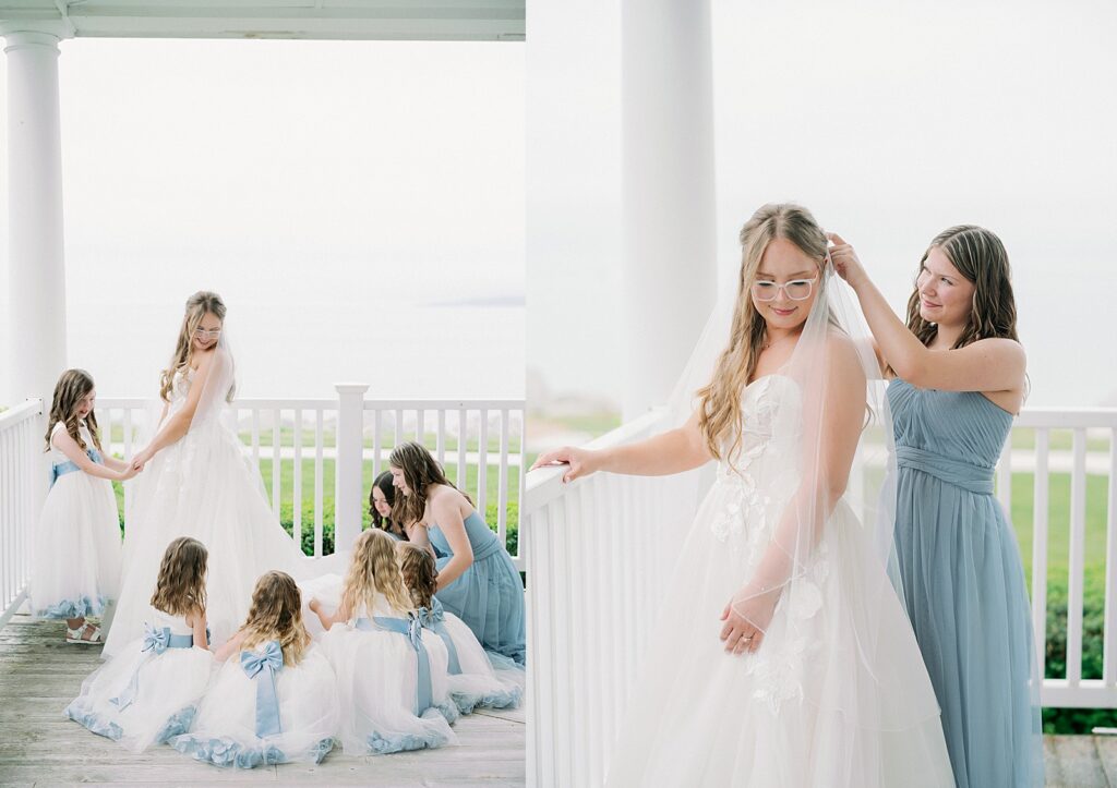 Bride getting ready at the Inn at Bay Harbor