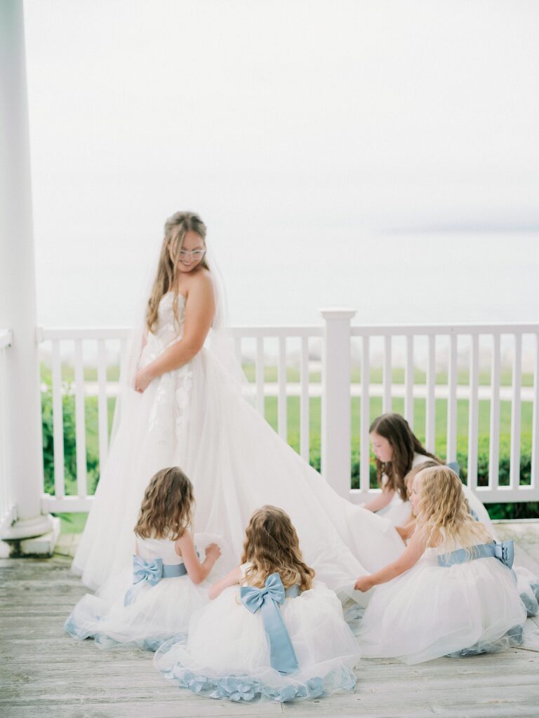 Bride getting ready at the Inn at Bay Harbor