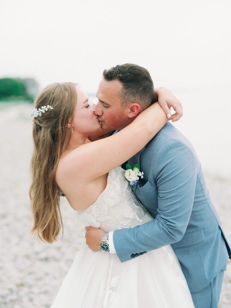 Bride and groom at Inn at Bay Harbor