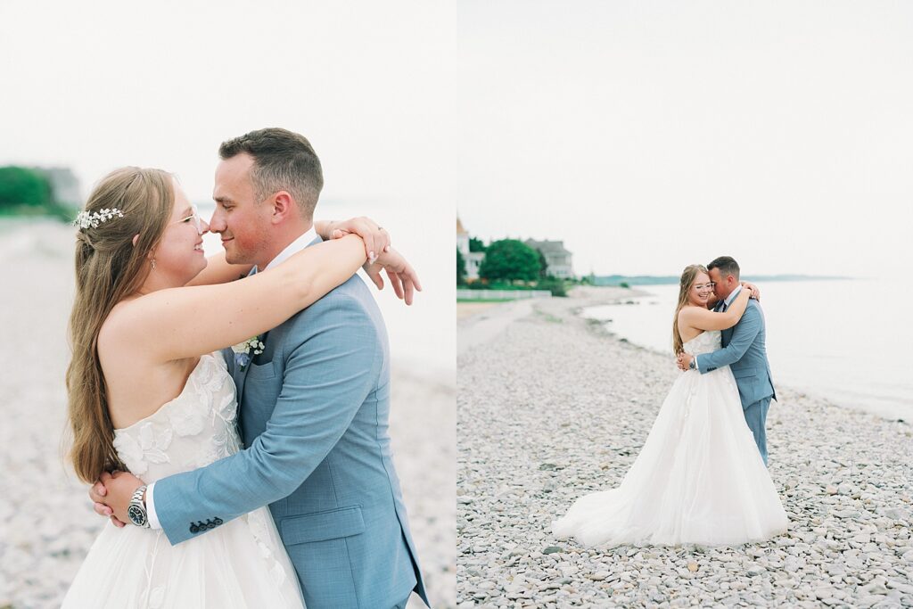 Bride and groom at Inn at Bay Harbor