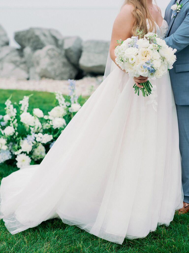 Bride and groom at Inn at Bay Harbor
