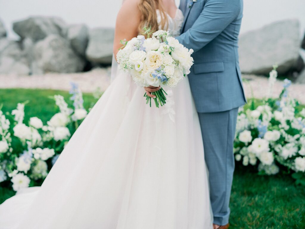 Bride and groom at Inn at Bay Harbor
