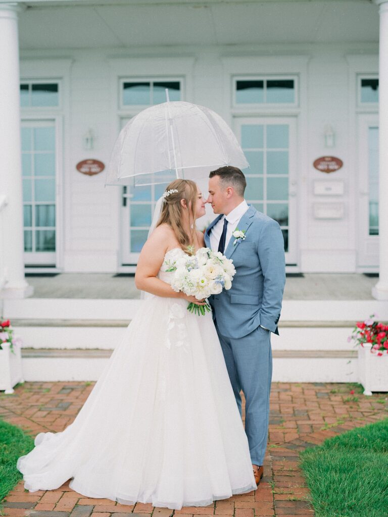 Bride and groom at Inn at Bay Harbor