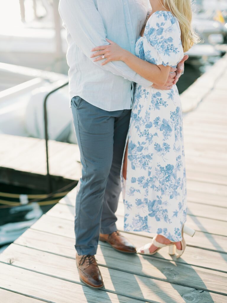 Saugatuck engagement session at Sergeant Marina 