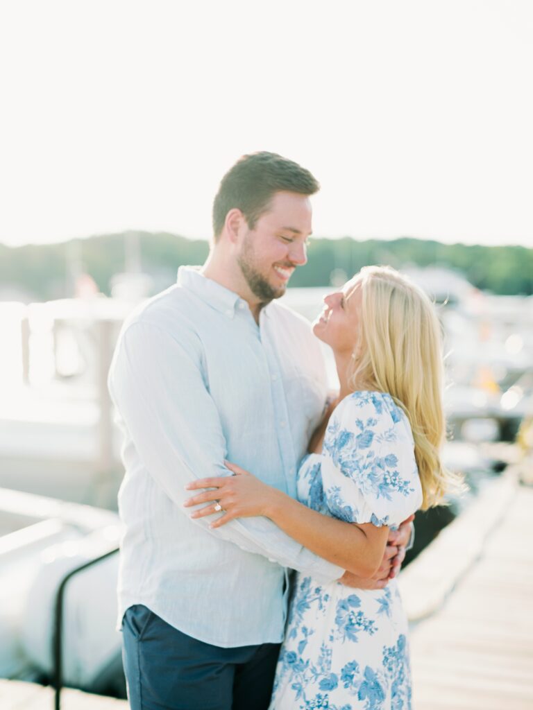 Saugatuck engagement session at Sergeant Marina 