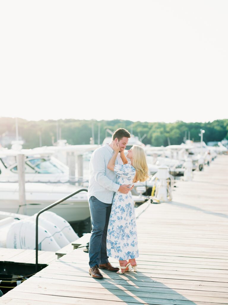 Saugatuck engagement session at Sergeant Marina 