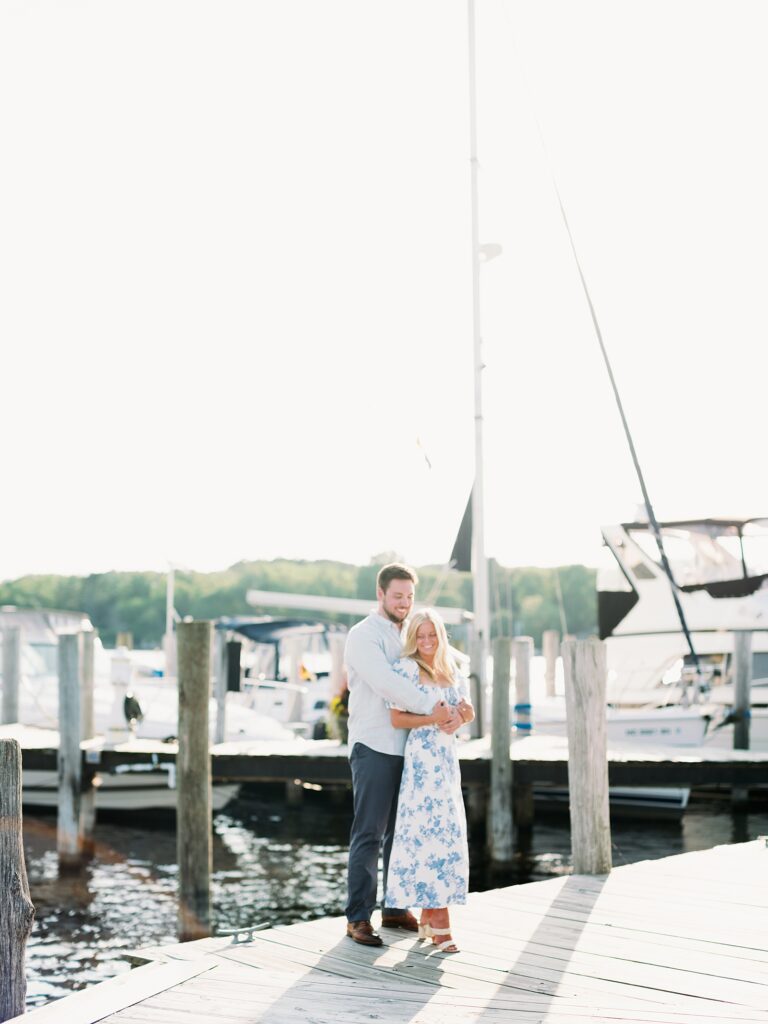 Saugatuck engagement session at Sergeant Marina 