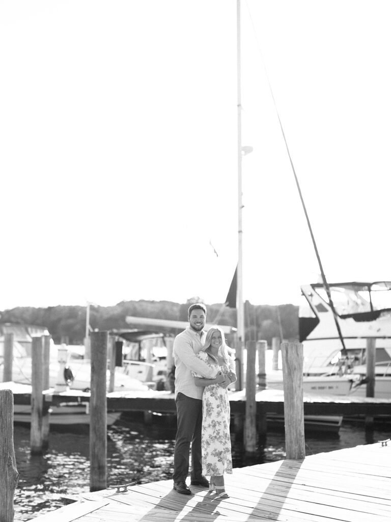 Saugatuck engagement session at Sergeant Marina 