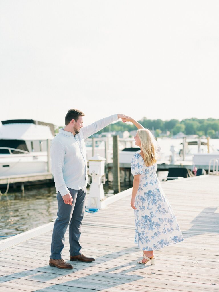 Saugatuck engagement session at Sergeant Marina 