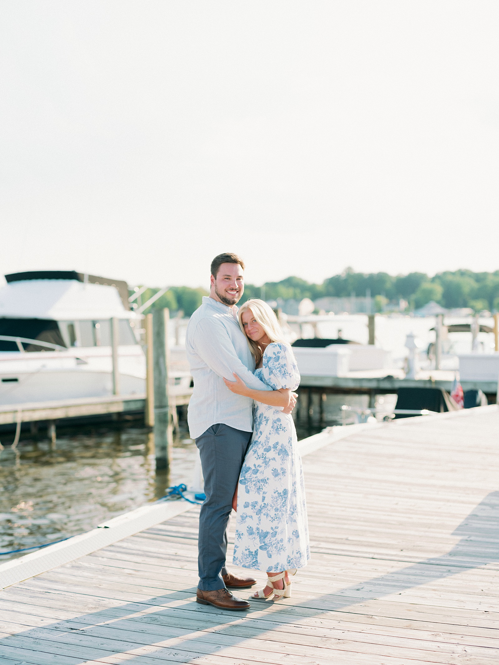 Saugatuck engagement session at Sergeant Marina